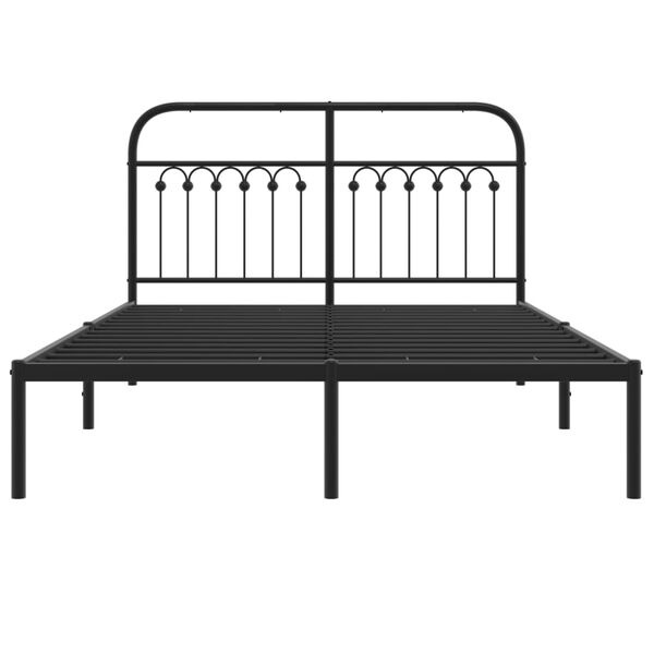 Cadre de lit en métal noir 135x190 cm - 34% de remise