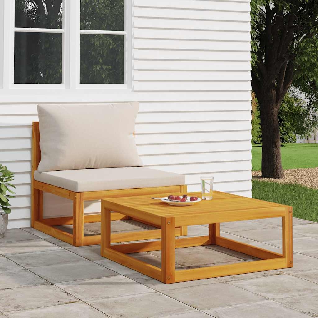 Salon de jardin 2 pièces en acacia massif - 35% de remise