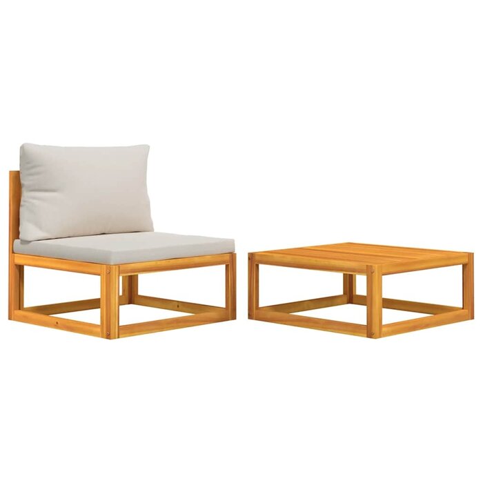 Salon de jardin 2 pièces en acacia massif - 35% de remise