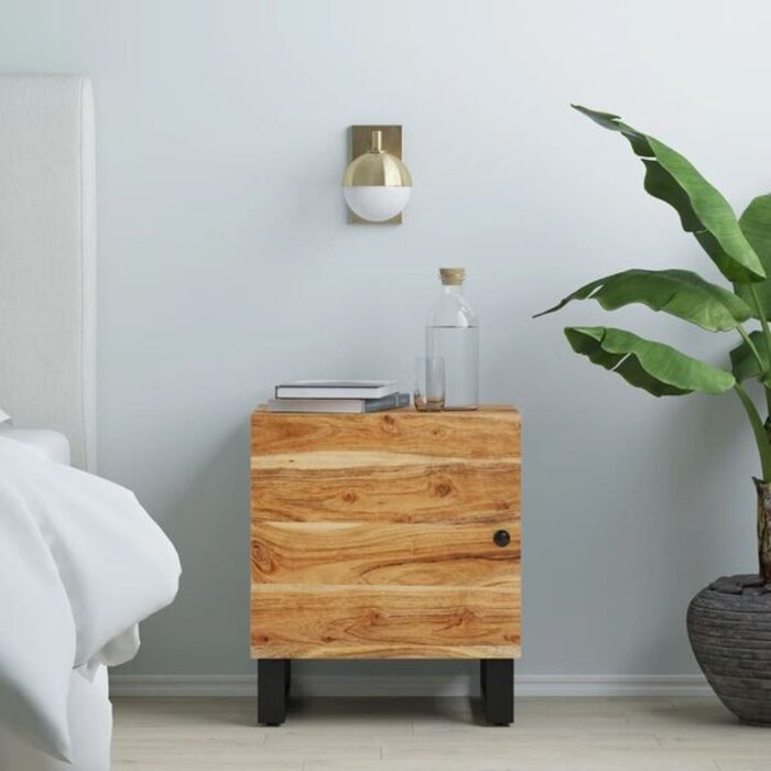 Table de chevet en acacia massif - 33% de remise - 40x33x46 cm