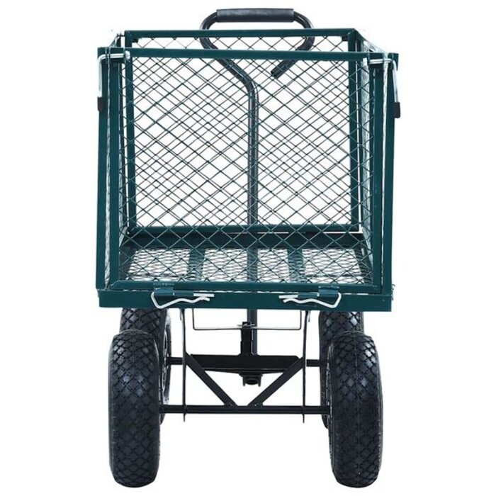 Chariot de jardin en acier - 350 kg - Vert - 35% de remise