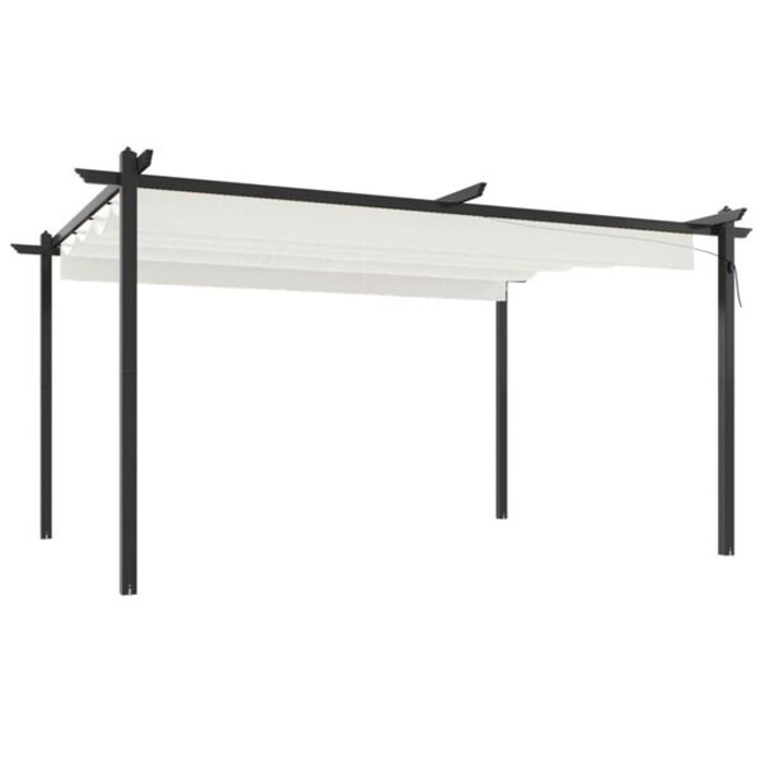 Tonnelle de jardin rétractable 4x3m crème - 35% de remise