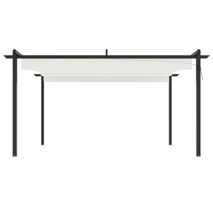 Tonnelle de jardin rétractable 4x3m crème - 35% de remise