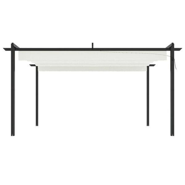 Tonnelle de jardin rétractable 4x3m crème - 35% de remise