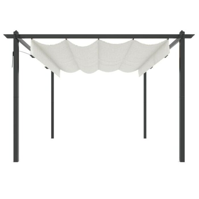 Tonnelle de jardin rétractable 4x3m crème - 35% de remise