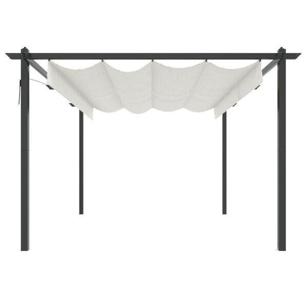 Tonnelle de jardin rétractable 4x3m crème - 35% de remise