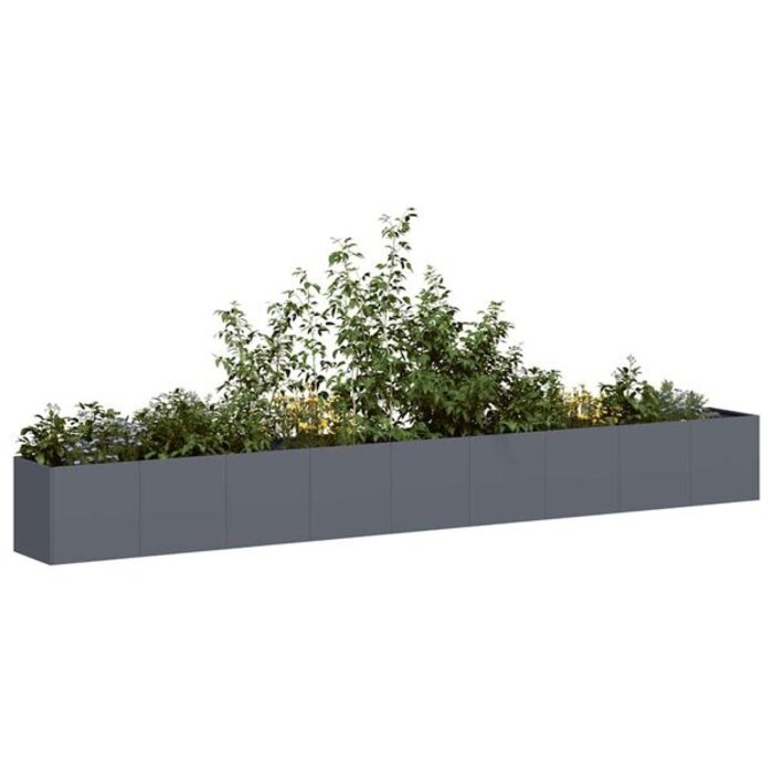 Jardinière XXL 360 cm en acier anthracite - 35% de remise