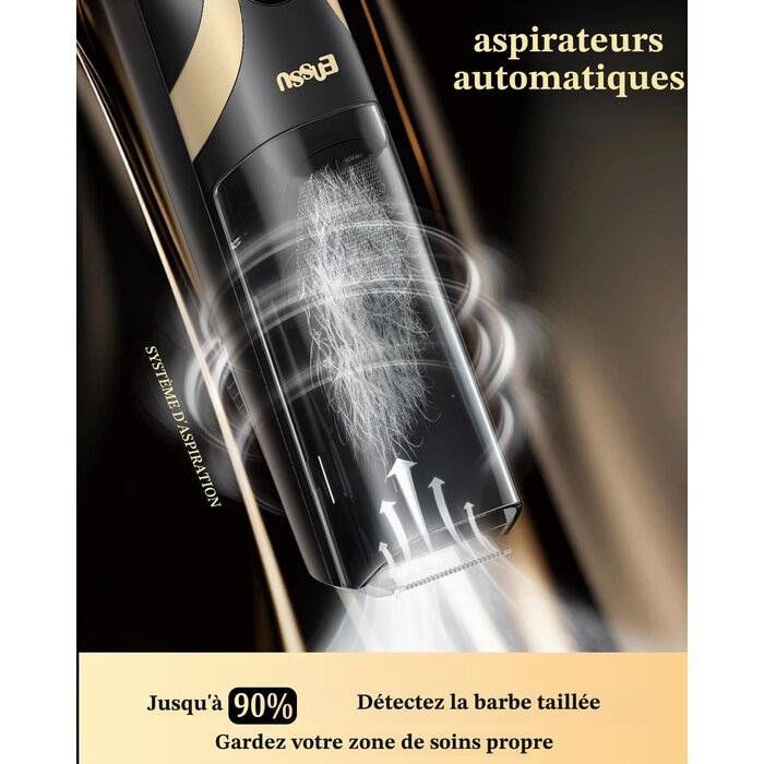 Tondeuse à barbe aspirante rechargeable USB-C - 32% de remise