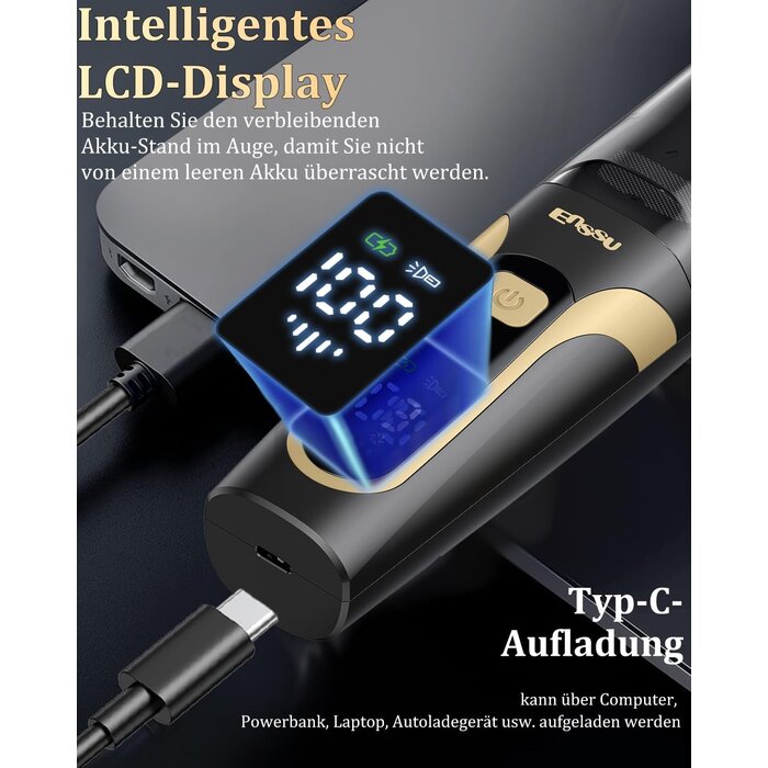 Tondeuse à barbe aspirante rechargeable USB-C - 32% de remise