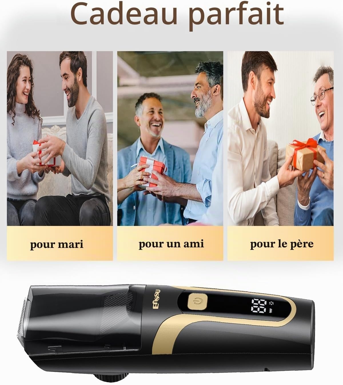 Tondeuse à barbe aspirante rechargeable USB-C - 32% de remise