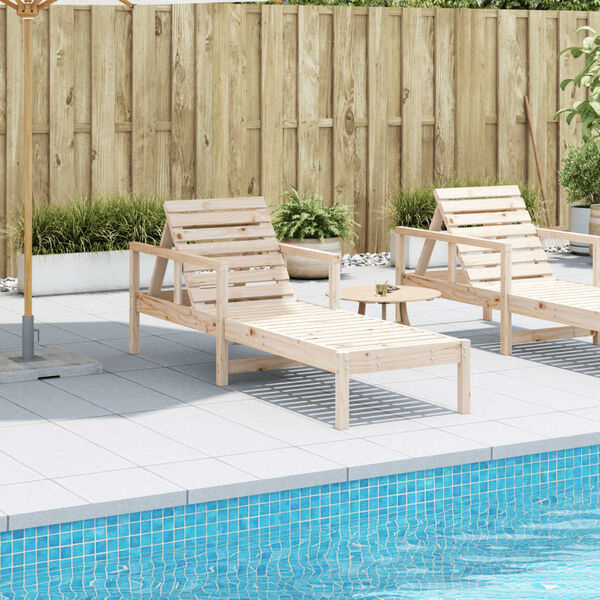 Bain de soleil en bois de pin massif - 35% de remise