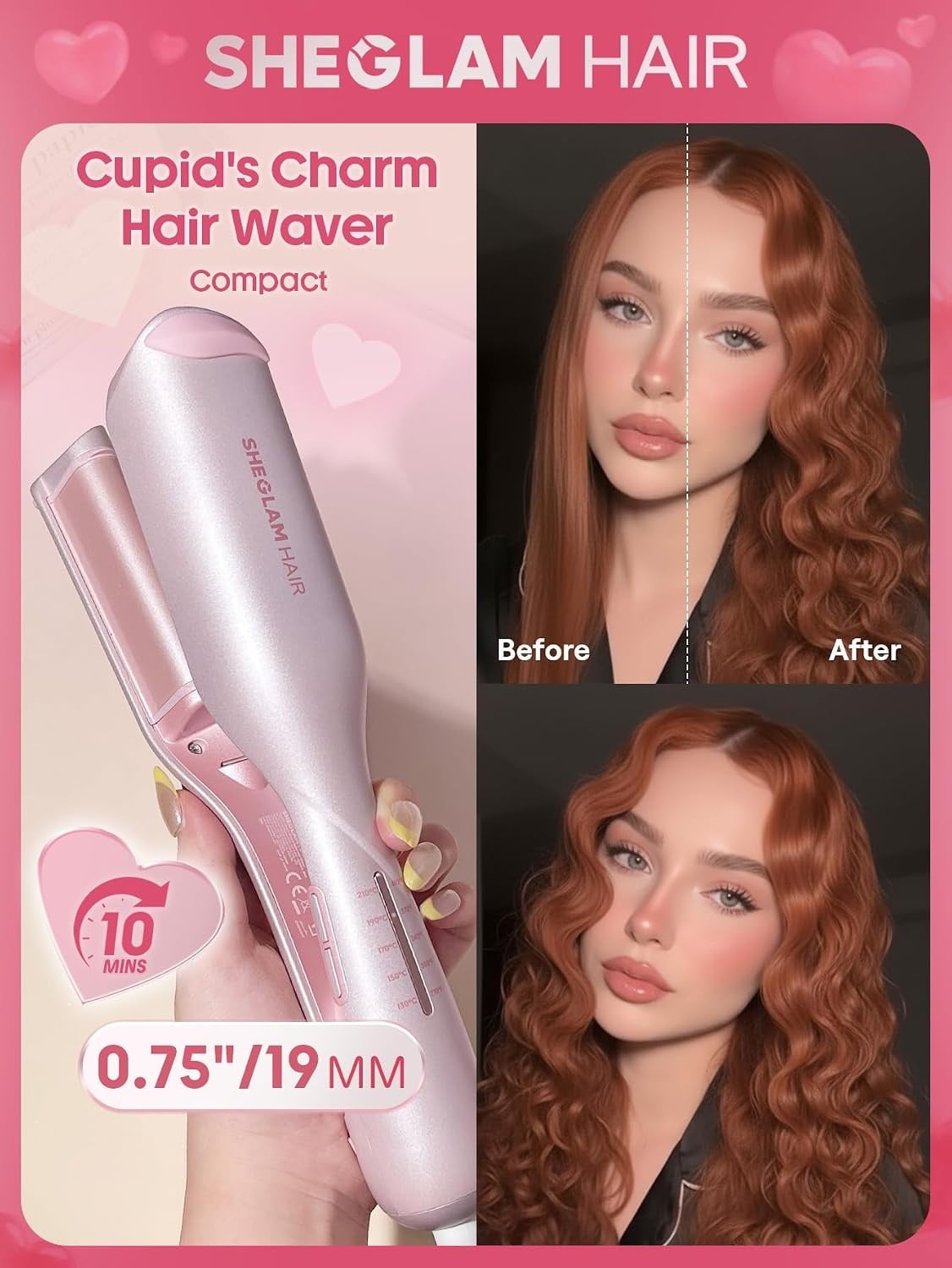 Fer à boucler double tube 19 mm Beach Waves - 33% de remise