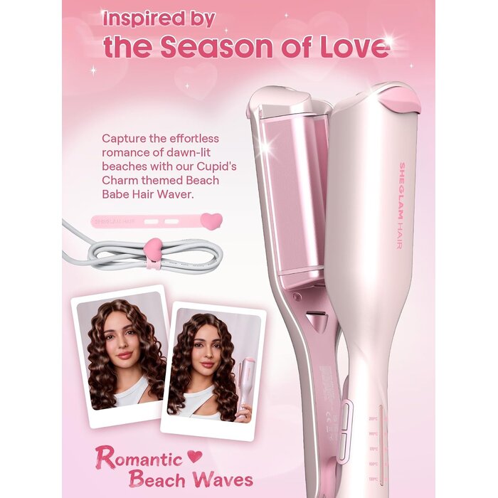 Fer à boucler double tube 19 mm Beach Waves - 33% de remise