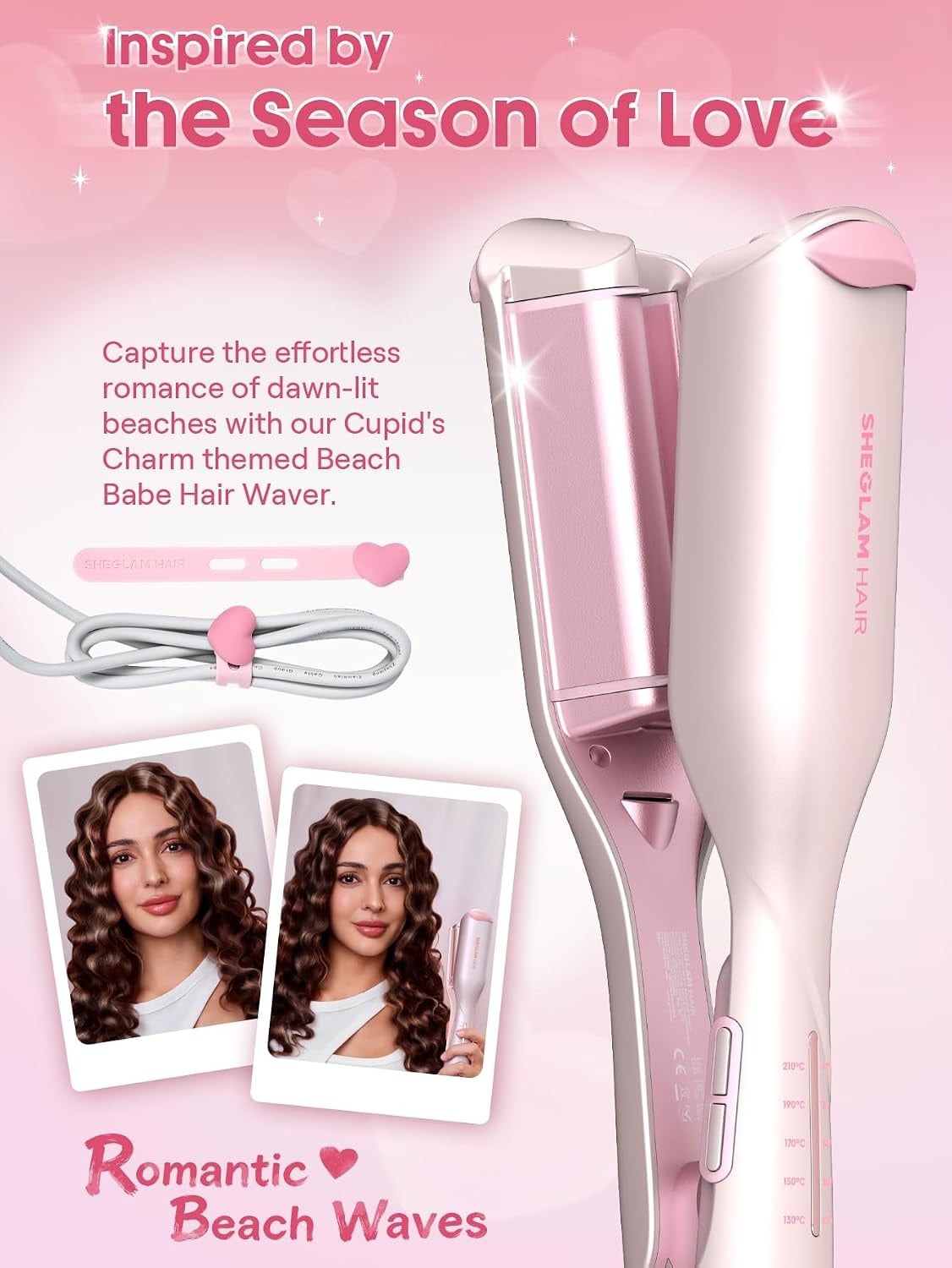 Fer à boucler double tube 19 mm Beach Waves - 33% de remise