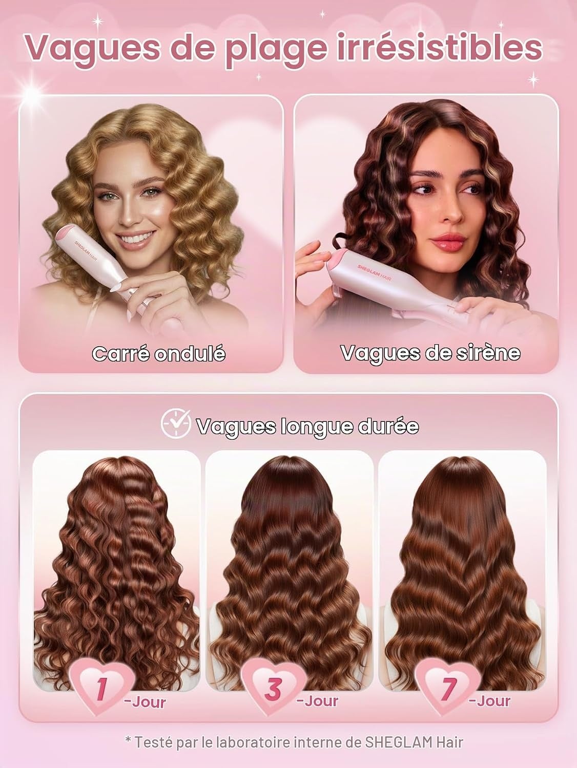 Fer à boucler double tube 19 mm Beach Waves - 33% de remise