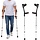 Paire de béquilles orthopédiques réglables, noir - 32% de remise