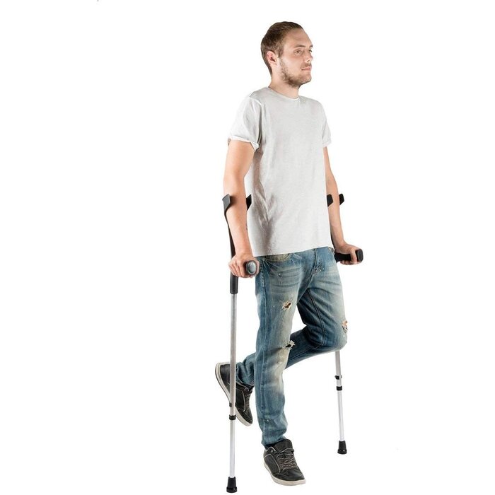 Paire de béquilles orthopédiques réglables, noir - 32% de remise