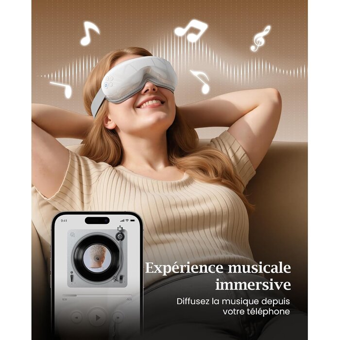 Masseur Oculaire Chauffant - 34% de remise - Pliable et Rechargeable