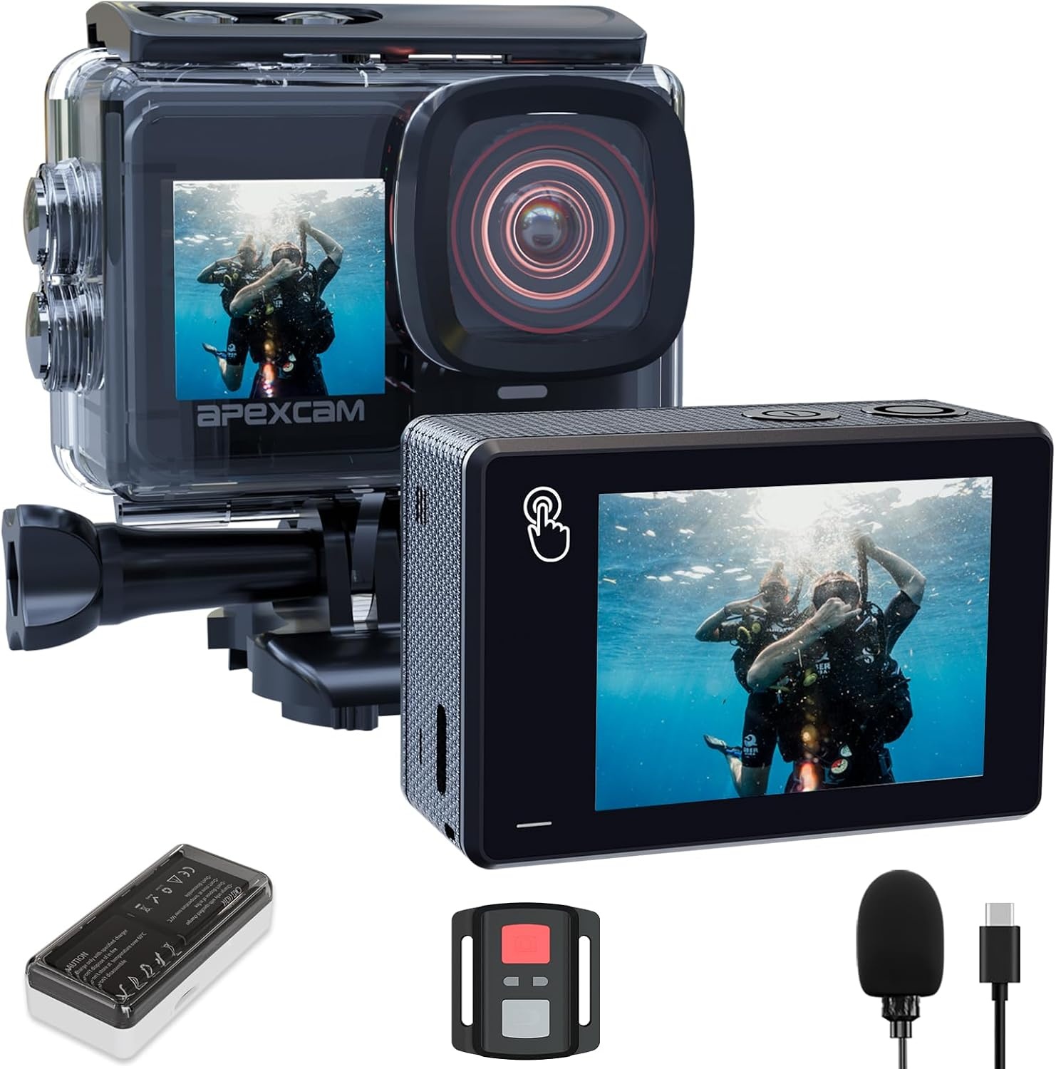 Caméra Action 4K 64MP Double Écran - 34% de remise sur modèle déballé