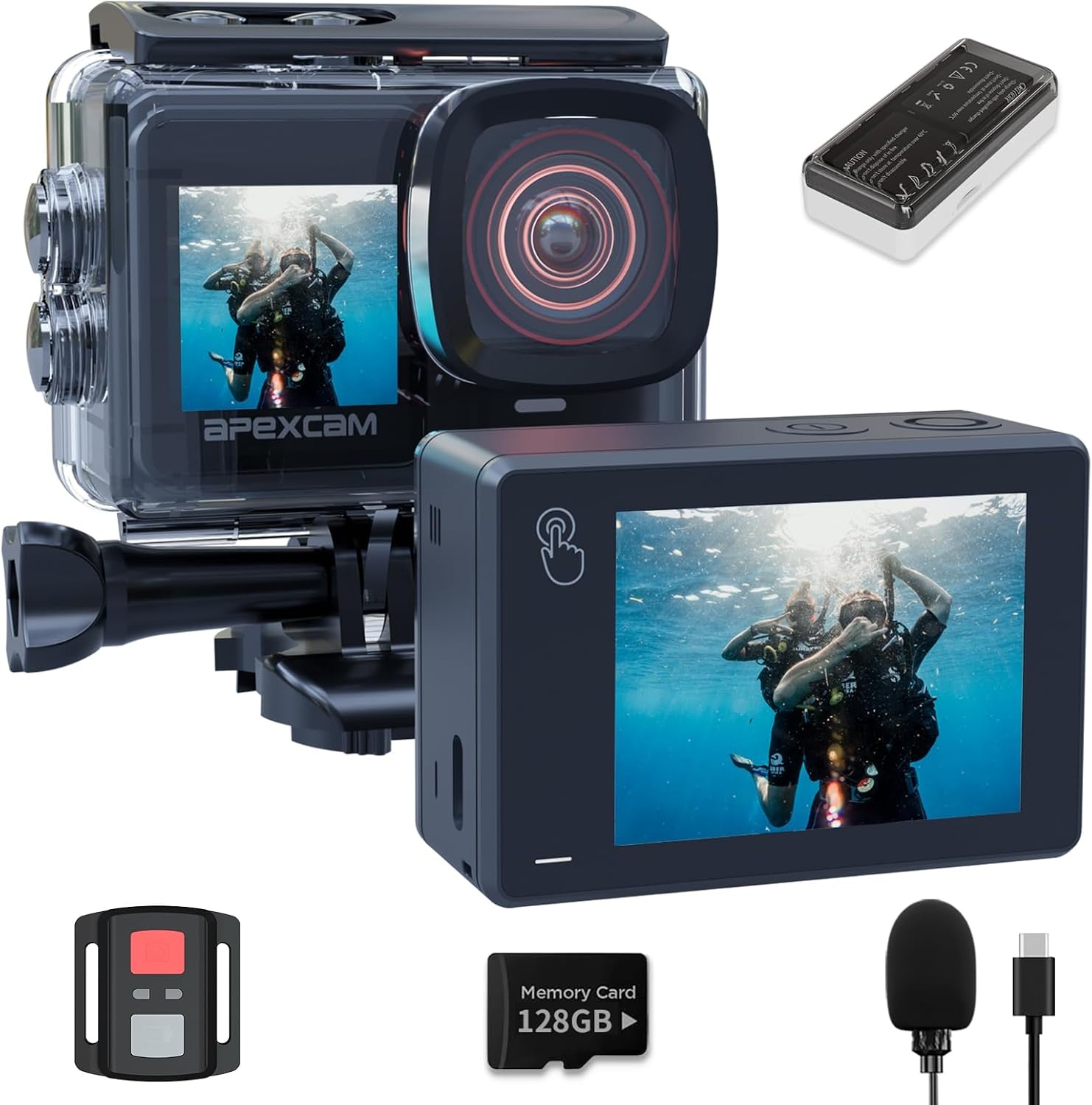 Caméra Action 4K 64MP Double Écran - 34% de remise sur modèle déballé