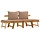 Banc de jardin 2-en-1 en bois d'acacia massif - 35% de remise