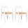 Lot de 2 chaises en bois d'hévéa blanc et naturel - 34% de remise