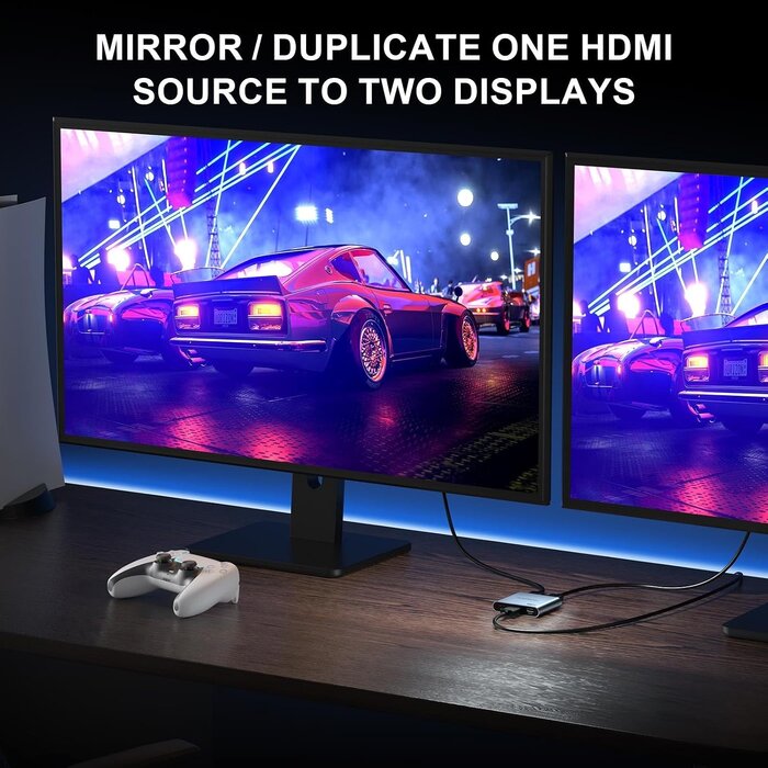 Splitter HDMI 1 vers 2, 4K 60Hz, HDR10+, Downscaler - 32% de remise