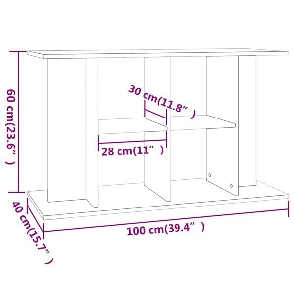 Meuble support pour aquarium 100x40x60 cm blanc - 34% de remise