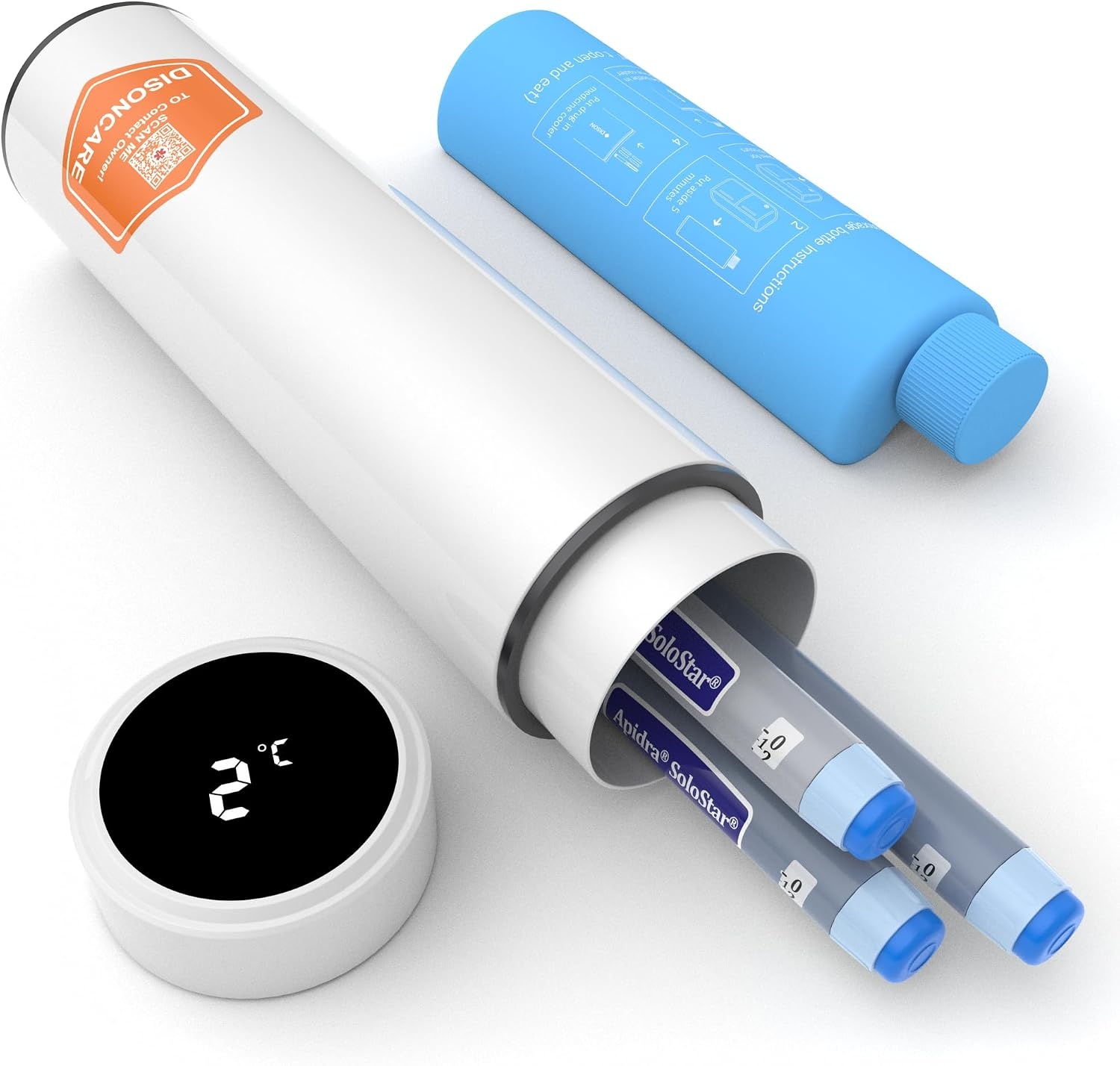 Étui isotherme pour insuline avec écran - Cyan - 28% de remise