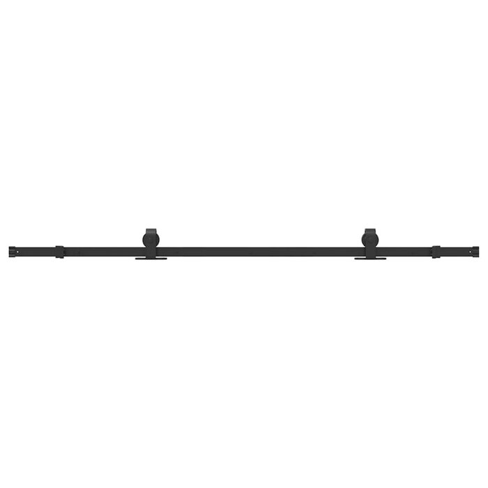 Kit rail porte coulissante 200 cm acier noir - 34% de remise