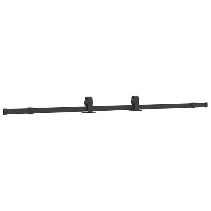 Kit rail porte coulissante 200 cm acier noir - 34% de remise