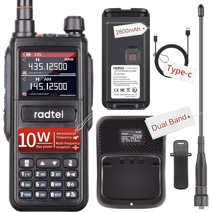 Talkie-walkie Tri-bande 10W - Réception Airband - 33% de remise