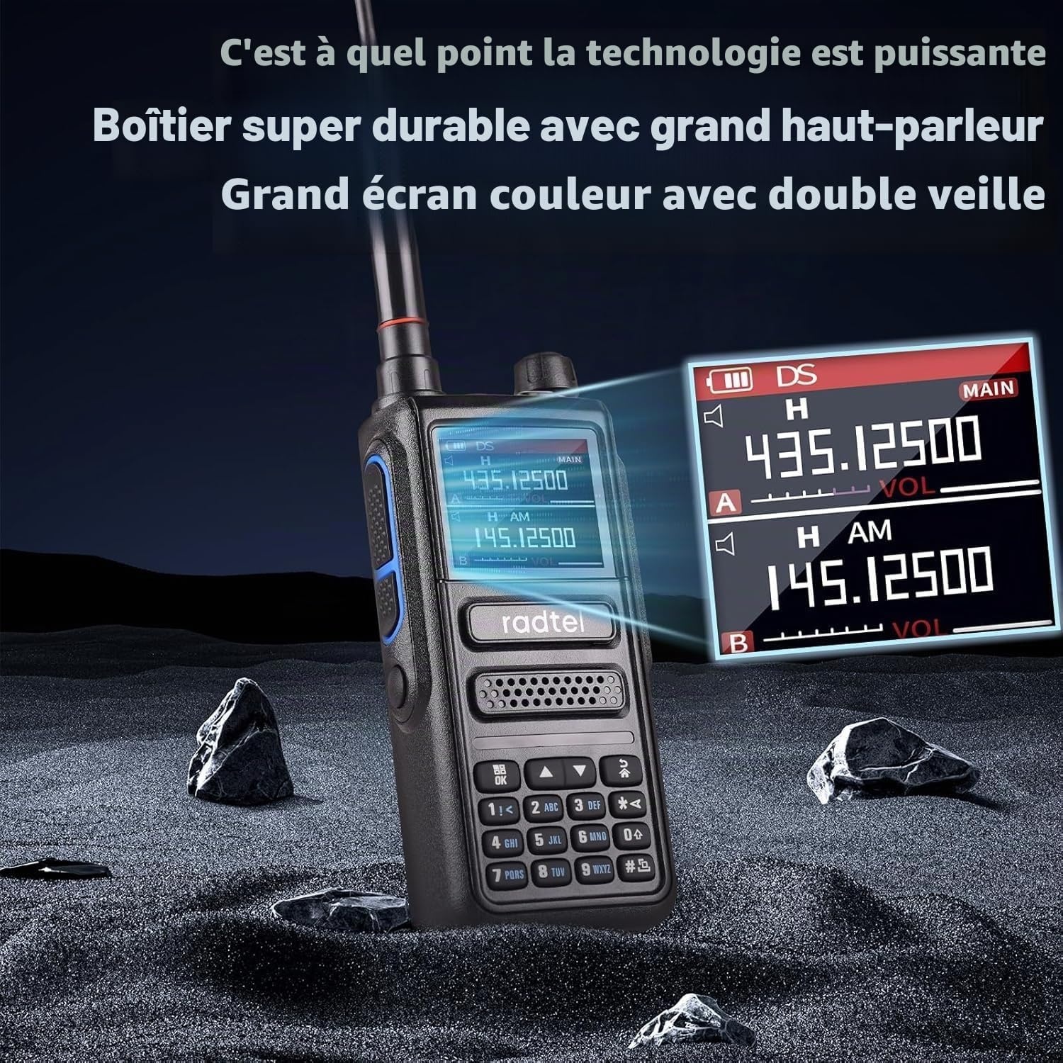 Talkie-walkie Tri-bande 10W - Réception Airband - 33% de remise