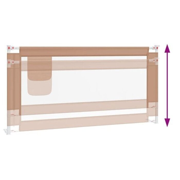 Barrière de lit pour enfant 180x25 cm Taupe - 33% de remise