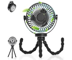 Ventilateur de Camping USB 5200 mAh - 50% de remise - Trépied Flexible