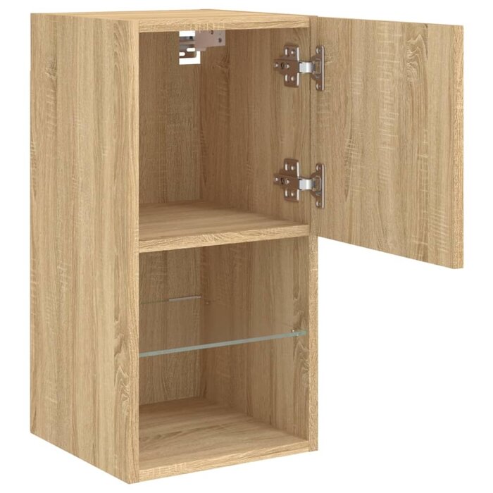 Lot de 2 Meubles TV LED Chêne Sonoma - 34% de remise