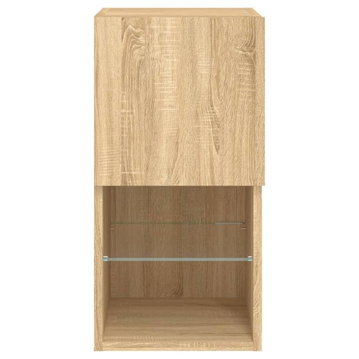 Lot de 2 Meubles TV LED Chêne Sonoma - 34% de remise