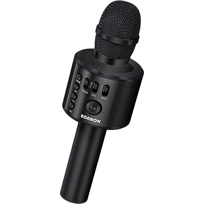 Microphone Karaoké sans fil Bluetooth - Noir - 32% de remise