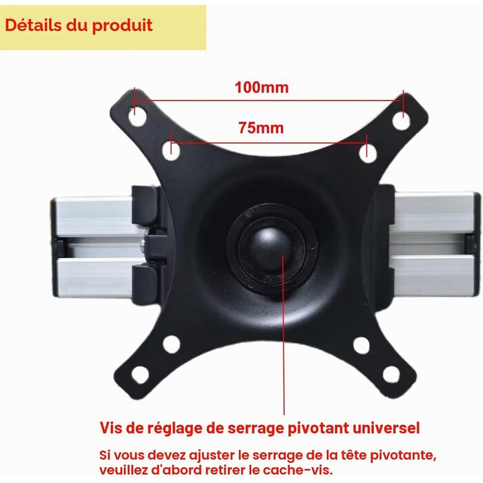 Support TV 12-24" pour VW T4 T5 T6 - Pivotant & Inclinable - 33% de remise