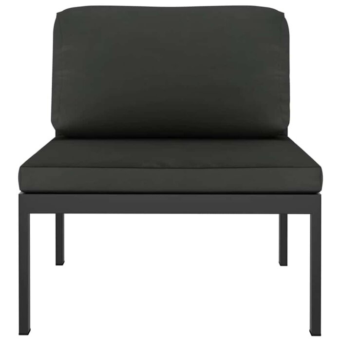 Salon de jardin 3 pièces aluminium anthracite - 35% de remise