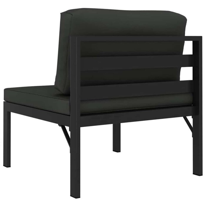 Salon de jardin 3 pièces aluminium anthracite - 35% de remise