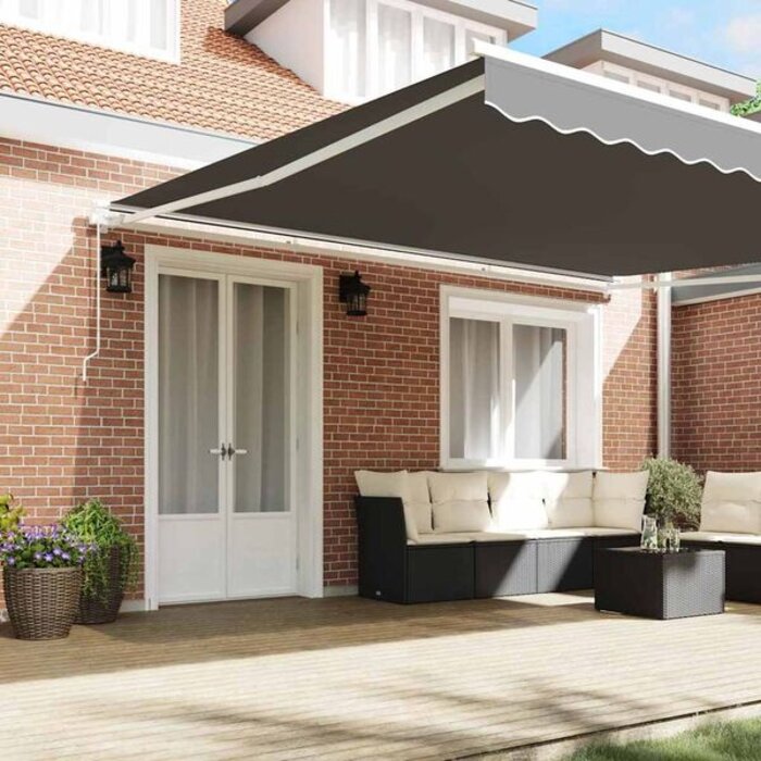 Store banne manuel blanc 4,5 x 3,5 m - 35% de remise