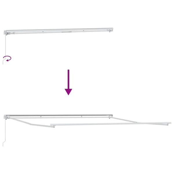 Store banne manuel blanc 4,5 x 3,5 m - 35% de remise