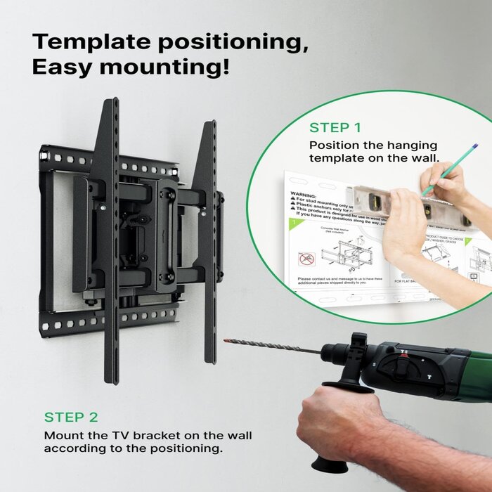 Support Mural TV Orientable 32-90 pouces - 33% de remise