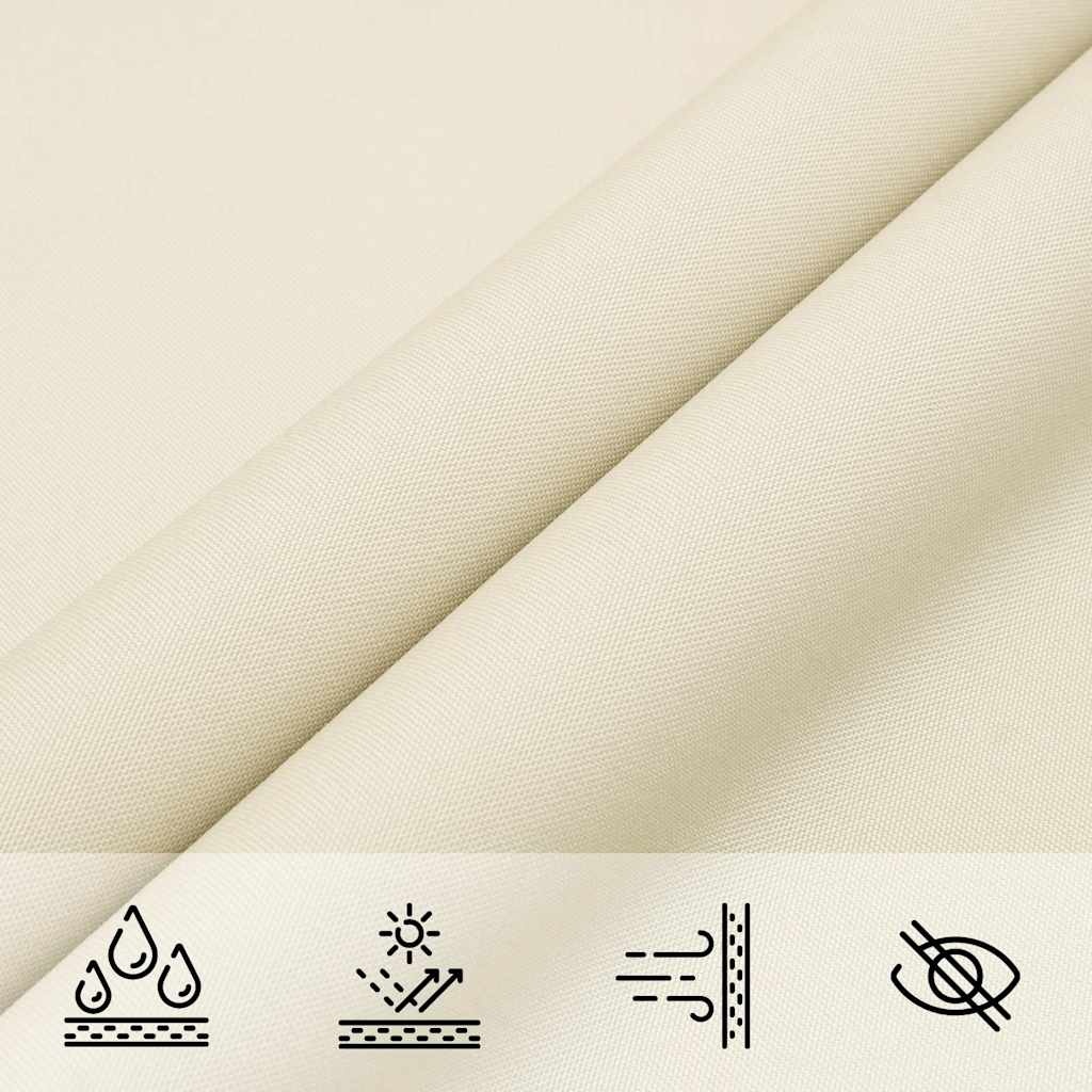 Voile d'ombrage rectangulaire 3x5 m crème - 33% de remise