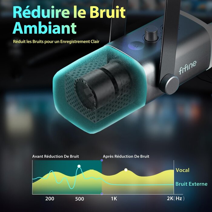 Microphone dynamique USB/XLR RGB - 34% de remise sur modèle déballé