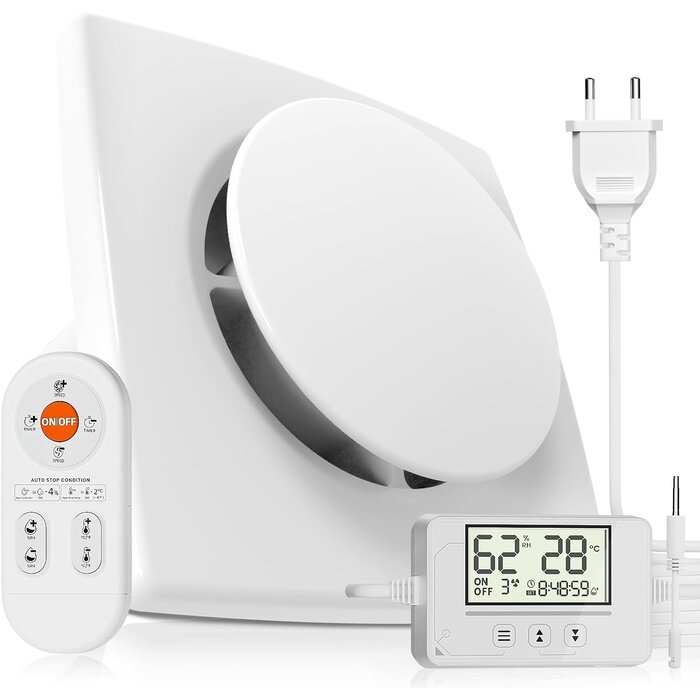 Extracteur d'air 100 mm intelligent avec télécommande - 34% de remise