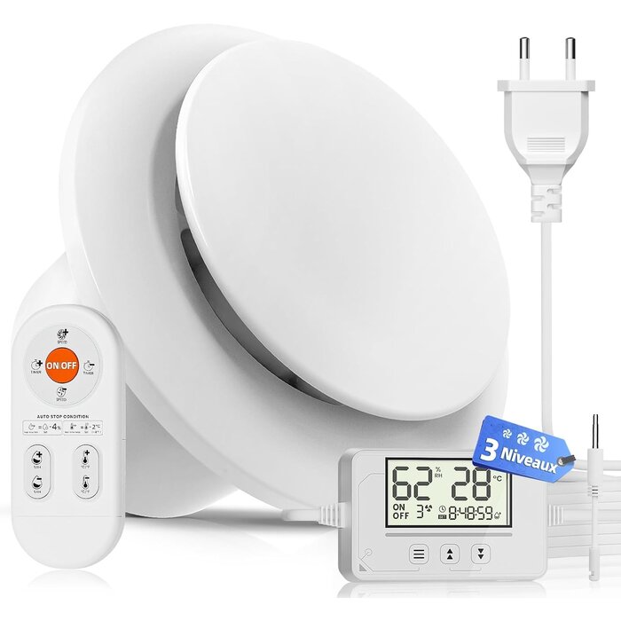 Extracteur d'air 100 mm intelligent avec télécommande - 34% de remise
