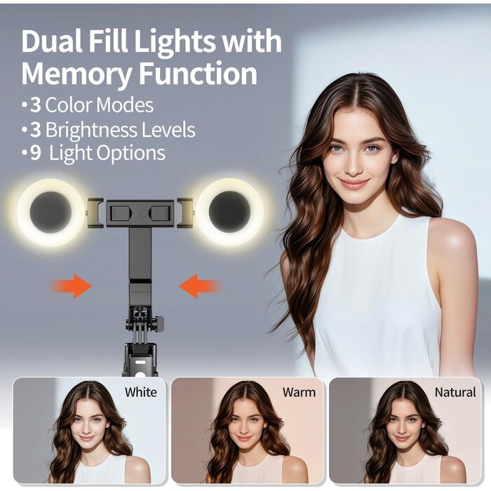 Trépied Smartphone Suivi IA 360° 180cm - 32% de remise