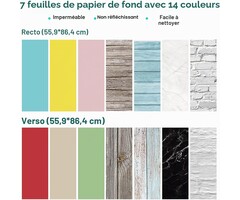 Kit fond photo studio de table - 53% de remise - 68x76 cm